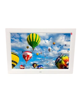 10" Digital Photo Frame Multimedia Player Usb Card Reader Jpeg Mp3 Avi White